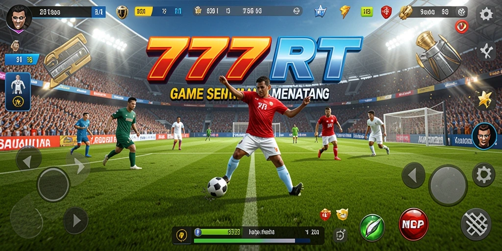 Screenshot gameplay 777RT menampilkan pertandingan olahraga yang penuh aksi.