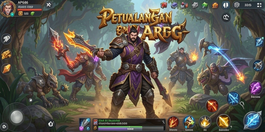 Tangkapan layar gameplay ARPG yang menampilkan aksi seru dalam AP686.