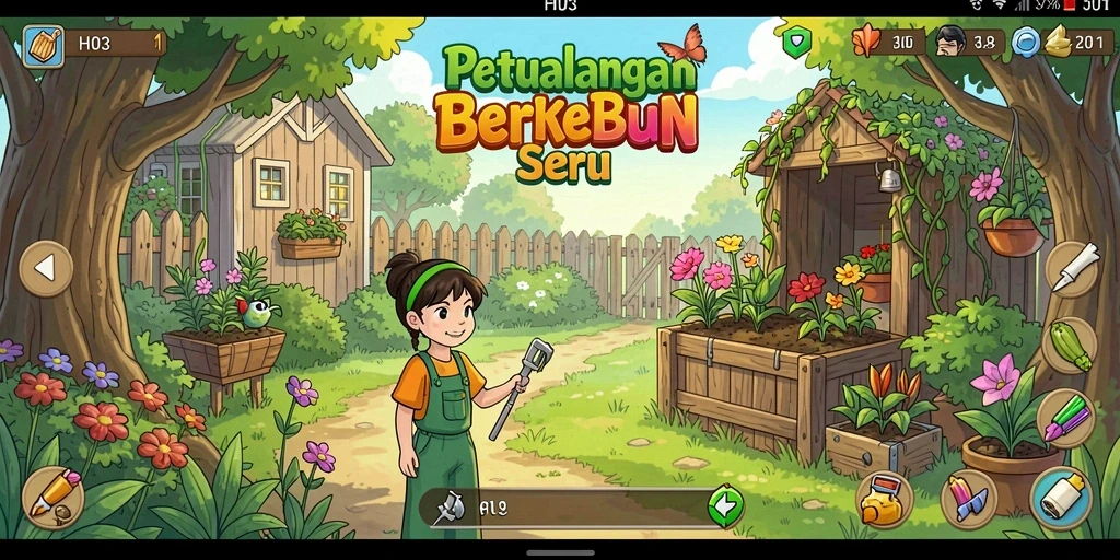 Tampilan gameplay H03 yang menarik dengan ladang yang subur.