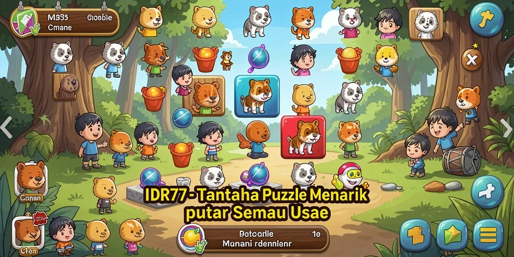 Screenshot utama menunjukkan gameplay Puzzle yang penuh tantangan dan seru.