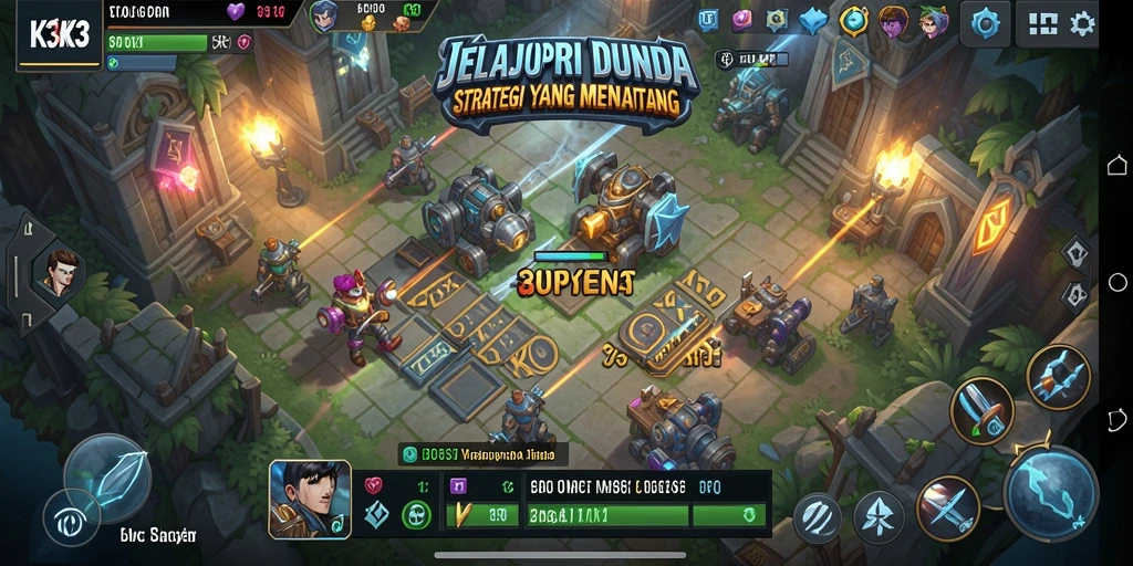 Tangkapan layar menampilkan aksi strategi dalam K3K3 dengan grafis yang menakjubkan.