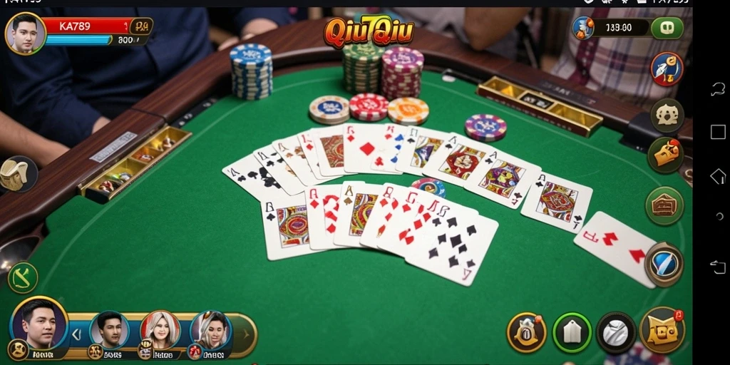 Tampilan gameplay menarik dari KA789 dalam permainan QiuQiu.