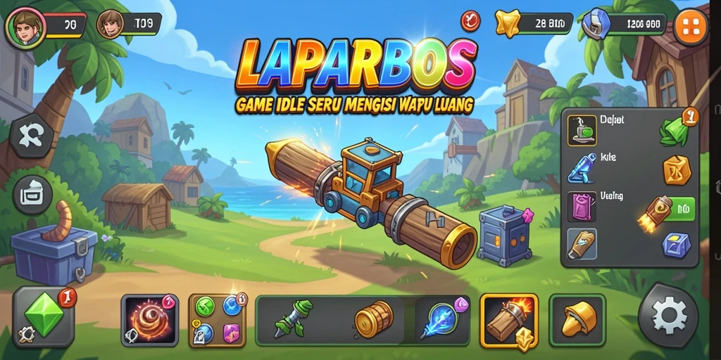 Tampilan gameplay LAPARBOS yang menggugah untuk penggemar game Idle.