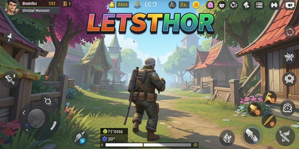Tampilan utama <strong>LETSTHOR</strong> yang menunjukkan gameplay simulasi yang mendalam.