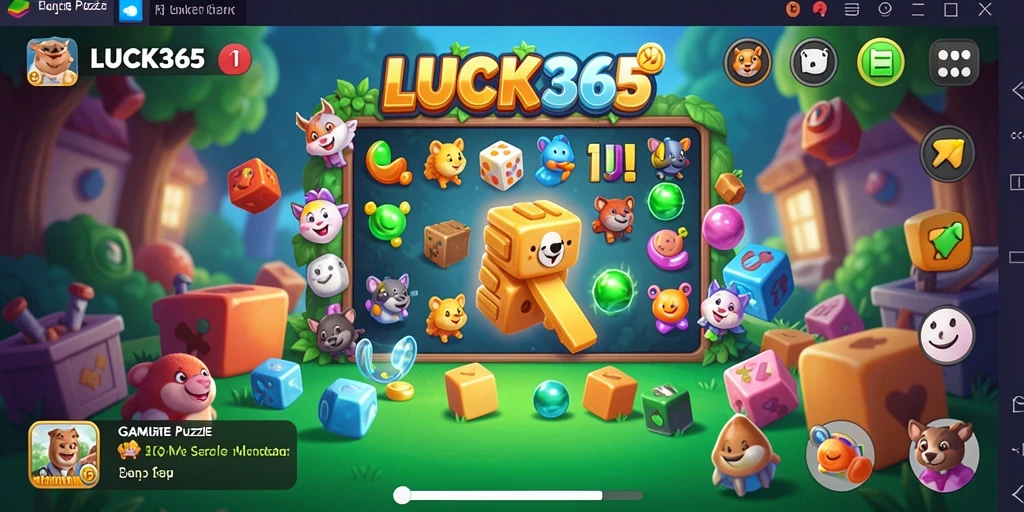 Screenshot gameplay LUCK365 yang menampilkan tantangan puzzle.