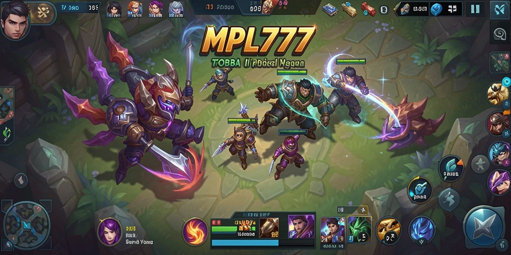 Screenshot MPL777 menampilkan aksi pertarungan yang mendebarkan dalam gameplay MOBA.