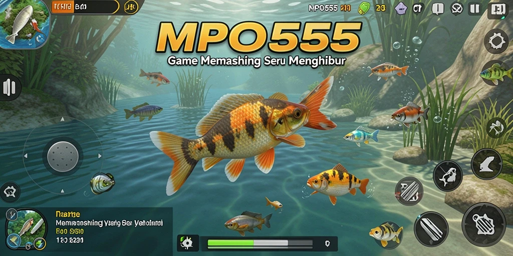 Tampilan menarik dari gameplay MPO555 dengan momen menangkap ikan.