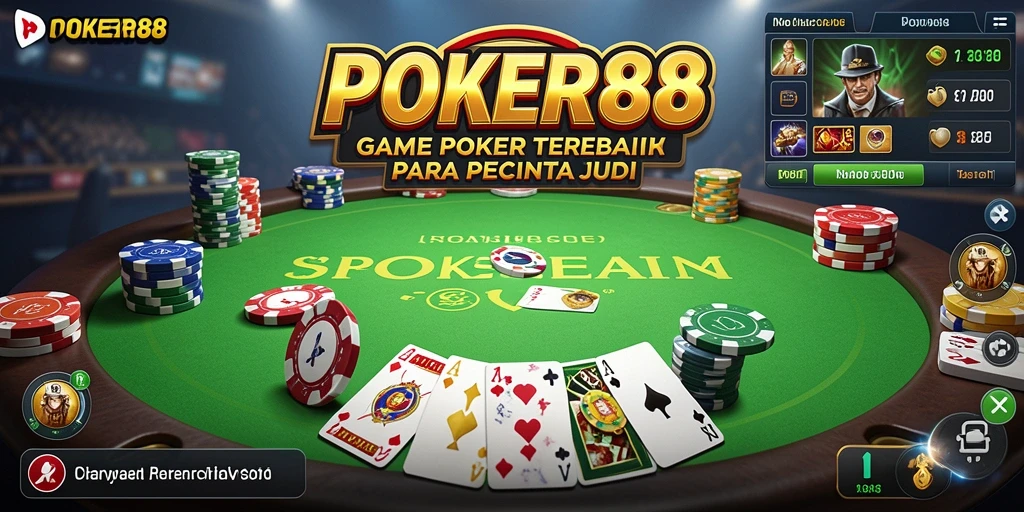 Screenshot gameplay POKER88 yang menarik dan mendebarkan.
