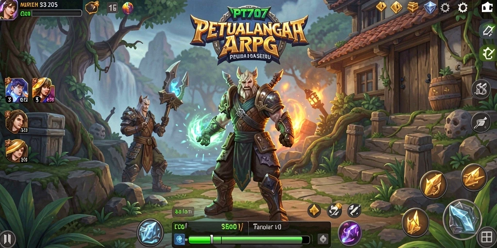 Tangkapan layar menampilkan aksi seru dalam gameplay ARPG.