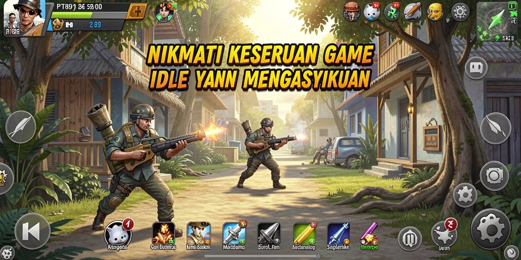 Screenshot gameplay PT89 menampilkan mekanisme Idle yang menarik dan interaktif.
