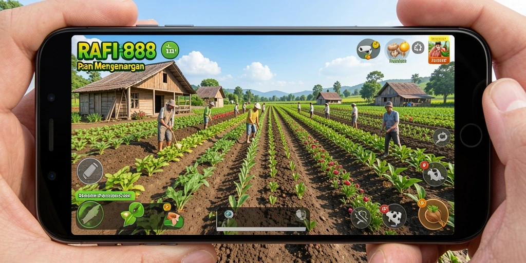 Tampilan menarik dari gameplay RAFI88 yang menampilkan aktivitas bertani.