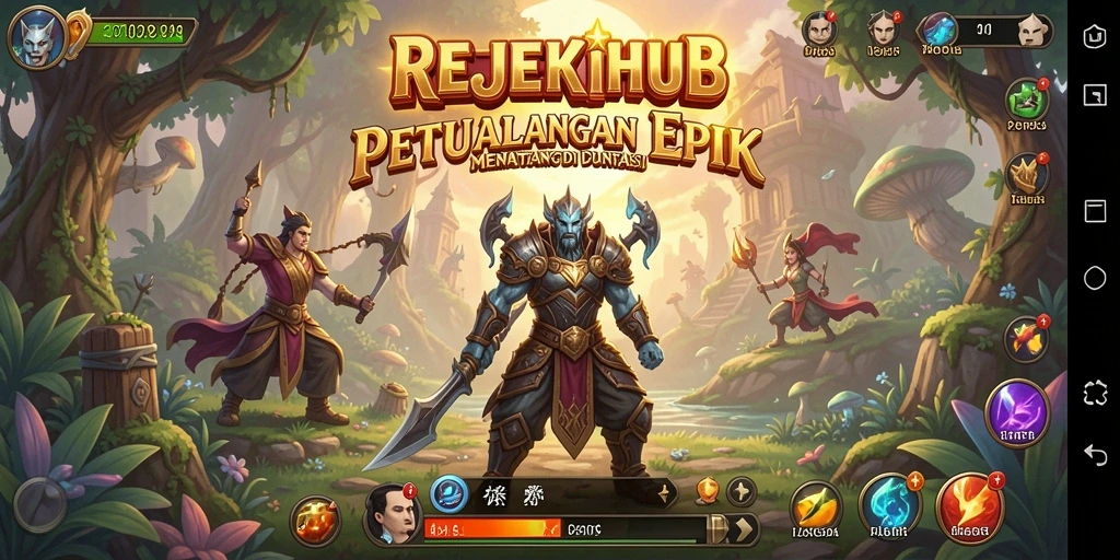 Tampilan gameplay seru dalam petualangan REJEKIHUB.