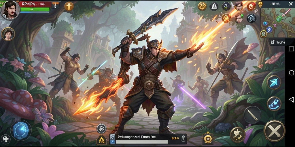 Tampilan menakjubkan dari gameplay RPVIP4 di dunia ARPG.