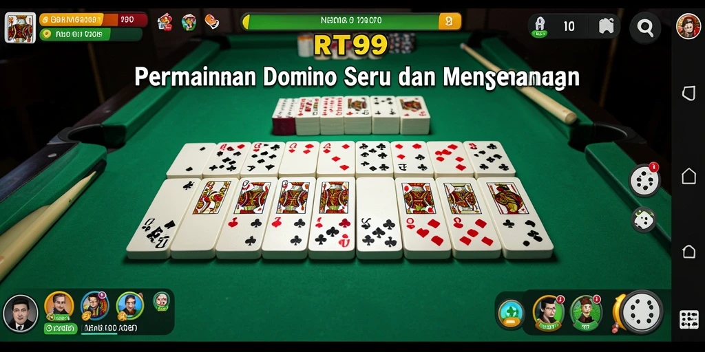 Tampilan gameplay domino yang seru dan interaktif di RT99.