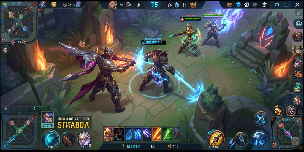 Gameplay seru T6 dengan pertempuran MOBA yang mendebarkan.