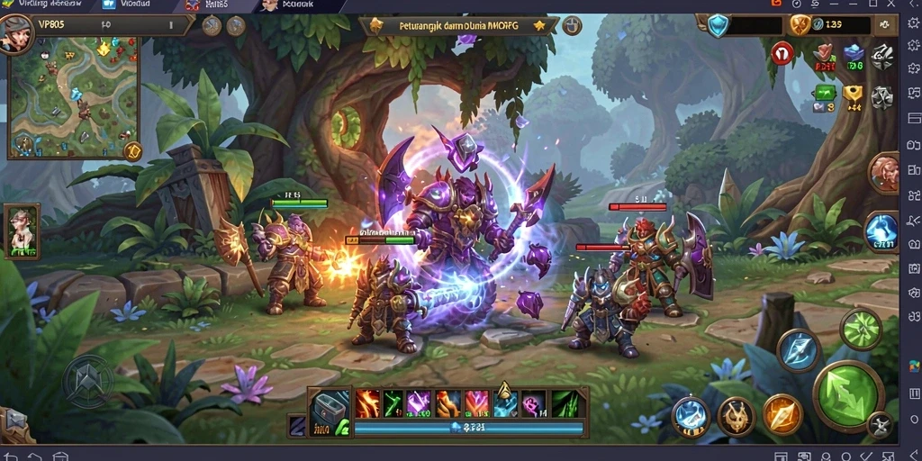 Screenshot gameplay VIP805 yang menampilkan pertarungan seru antar karakter.