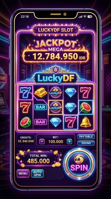 Proses pengunduhan aplikasi melalui luckydf yang cepat dan mudah.